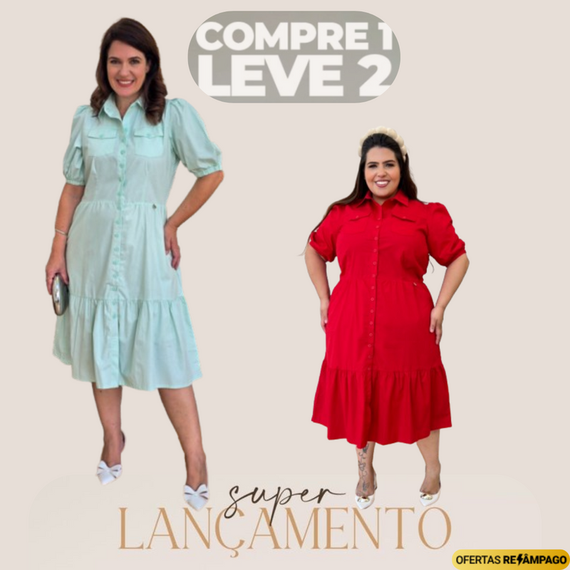 Vestido Andreia - Pague 1 e leve 2 [FRETE GRÁTIS SÓ HOJE]
