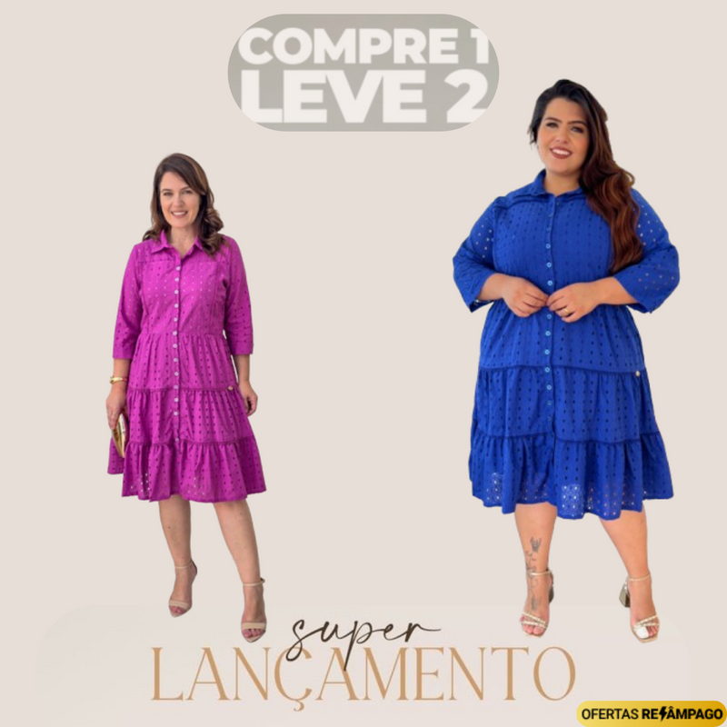 Vestido Monique - Pague 1 e leve 2 [FRETE GRÁTIS SÓ HOJE]